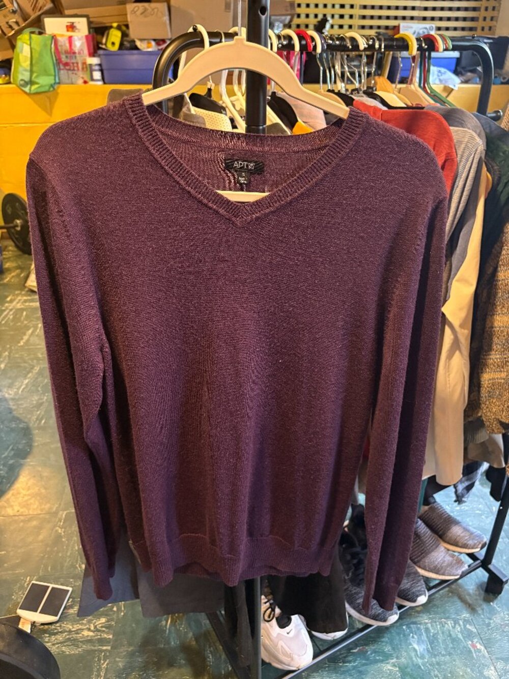 Purple V-Neck Sweater Apt. 9 Size Sm